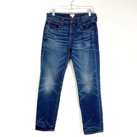 J.Crew Women’s Jeans Faded Medium Wash Mid-Rise Classic Straight Leg Size 26 - Picture 1 of 8